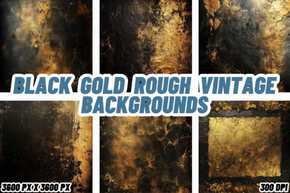 Black Gold Rough Vintage Backgrounds: Elegance Meets Grit