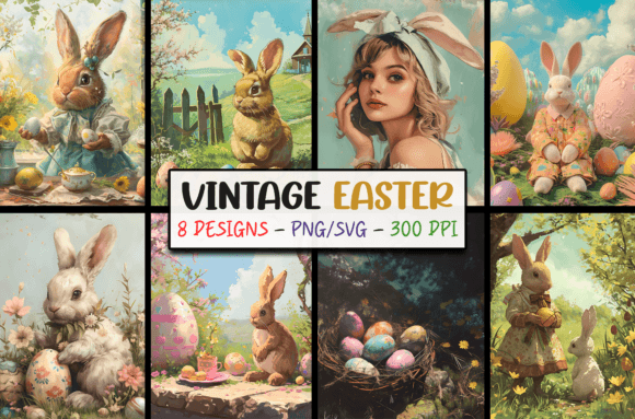 Cute Vintage Easter Backgrounds: A Designer's Asset Guide