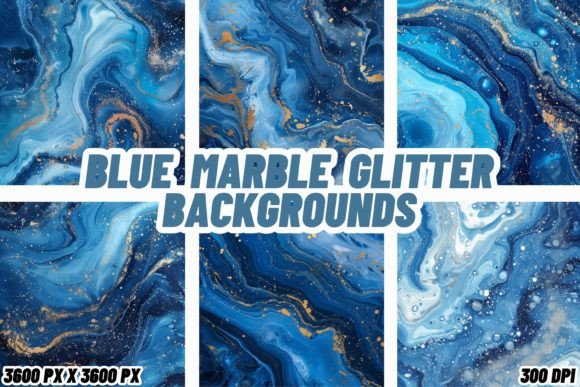 Elevate Your Visuals with Blue Marble Glitter Backgrounds