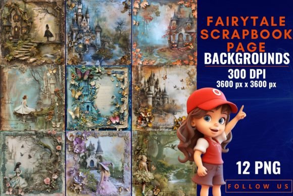 Enchanted Fairytale Scrapbook Backgrounds