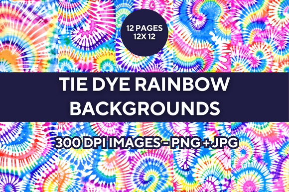 Infusing Energy: Using Tie Dye Rainbow Backgrounds Patterns in Modern Design