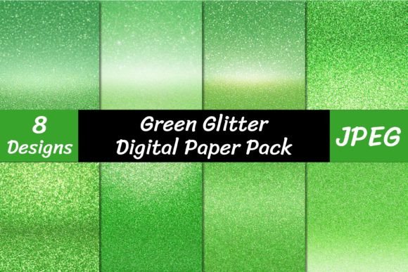 Instant Sparkle: Elevate Projects with Green Glitter Texture Backgrounds