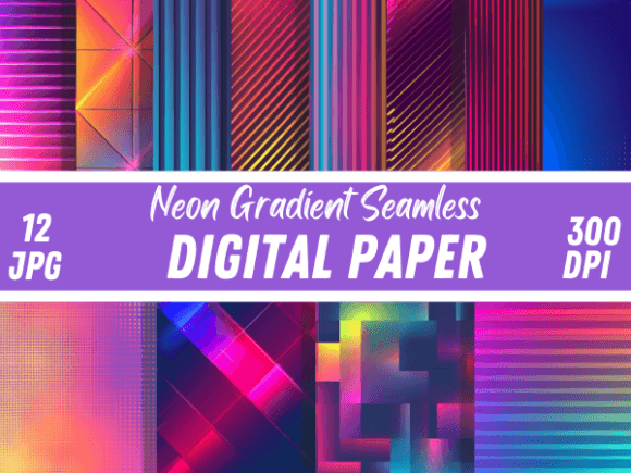 Neon Gradient Seamless Paper Backgrounds: A Digital Toolkit for Bold Creators