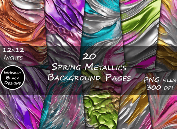 Neon Spring Metallic Madness: Futuristic Craft Backgrounds