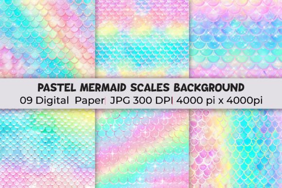 Pastel Mermaid Scales Backgrounds: A Designer's Dream