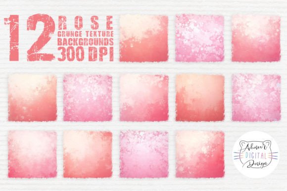 Rose Grunge Texture Backgrounds for Creative Depth