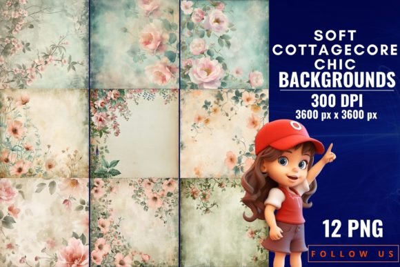 Soft Cottage Core Chic Backgrounds: Crafting Digital Comfort