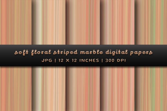 Soft Floral Striped Marble Backgrounds: Elevate Your Designs