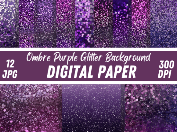 Sparkle and Style: Using Ombre Purple Glitter Backgrounds