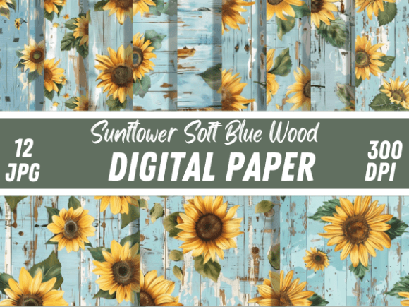 Sunflower Soft Blue Wood Backgrounds: A Designer's Guide