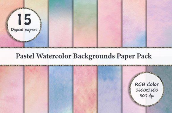 Watercolor Pastel Backgrounds Paper Pack: A Creative Toolkit