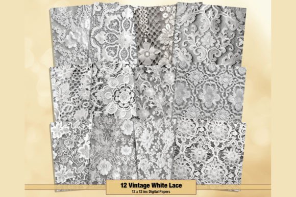 White Lace Digital Papers: Your Key to Vintage Charm